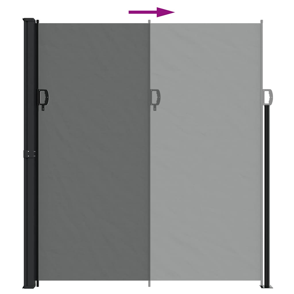 Bočna tenda na uvlačenje antracit 220 x 500 cm