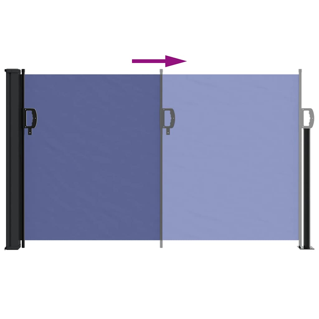 Uvlačiva bočna tenda 120 x 600 cm plava