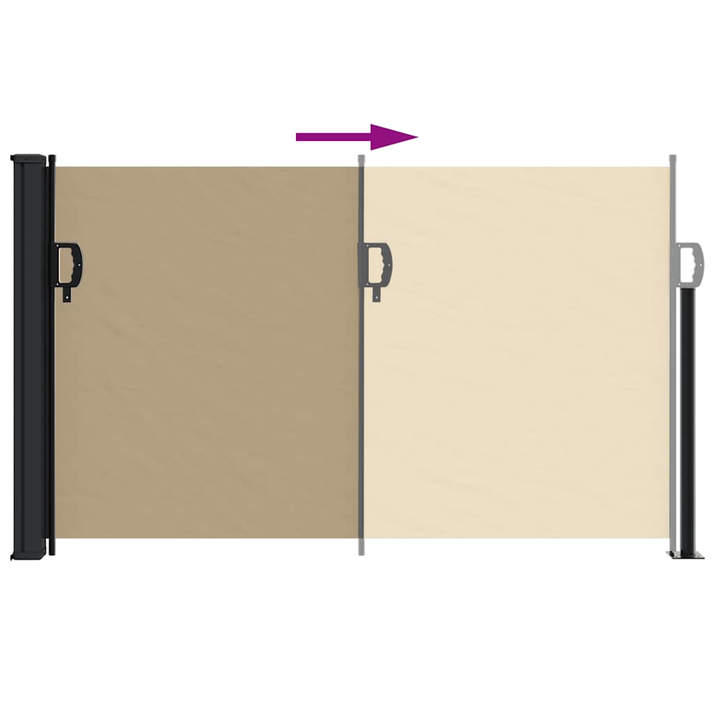 Uvlačiva bočna tenda 120 x 600 cm bež