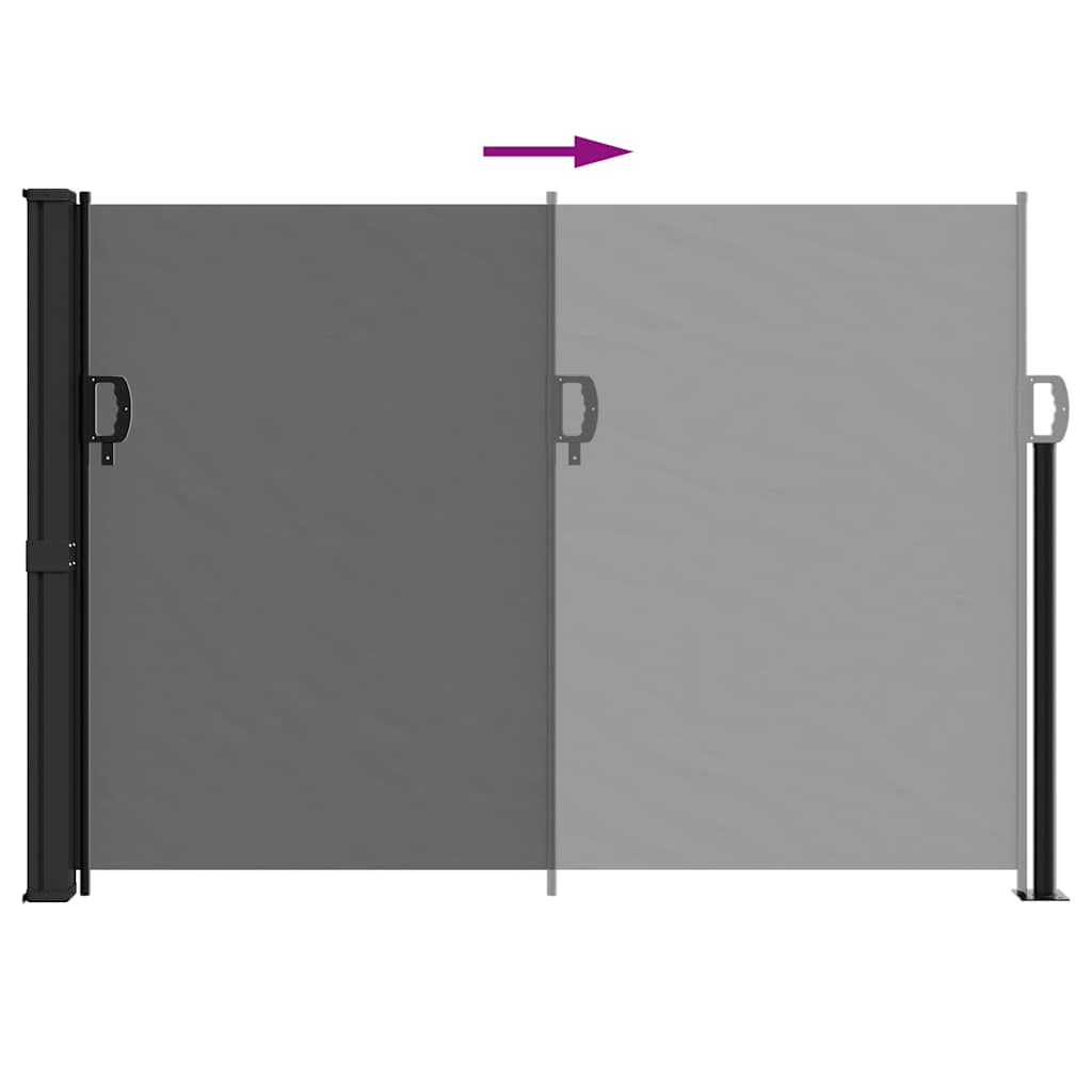 Uvlačna bočna tenda antracit boje 140x600 cm