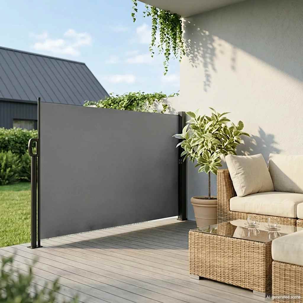 Uvlačiva bočna tenda 160 x 600 cm antracit