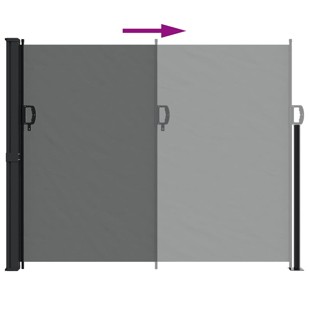 Uvlačiva bočna tenda 160 x 600 cm antracit