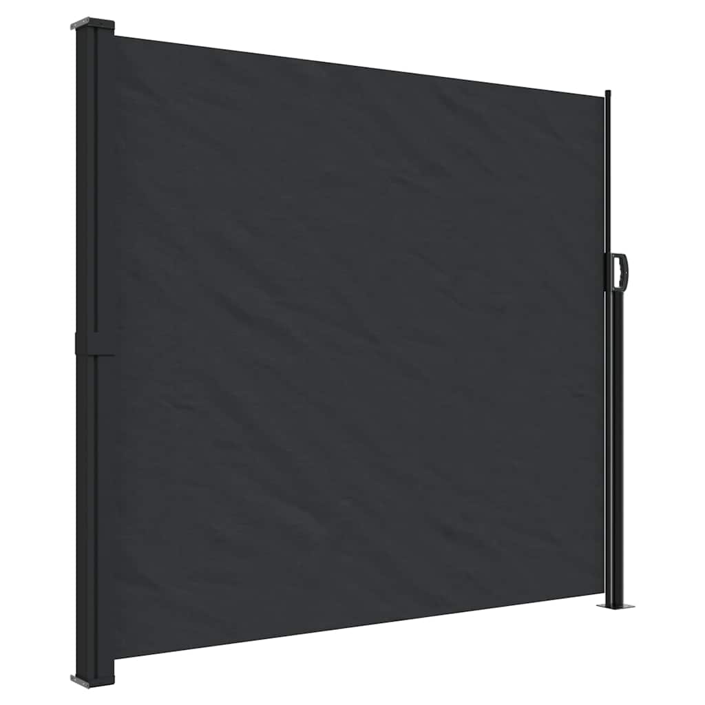 Uvlačiva bočna tenda crna 180 x 600 cm
