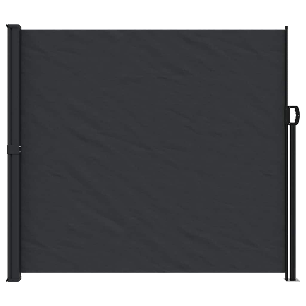 Uvlačiva bočna tenda crna 180 x 600 cm