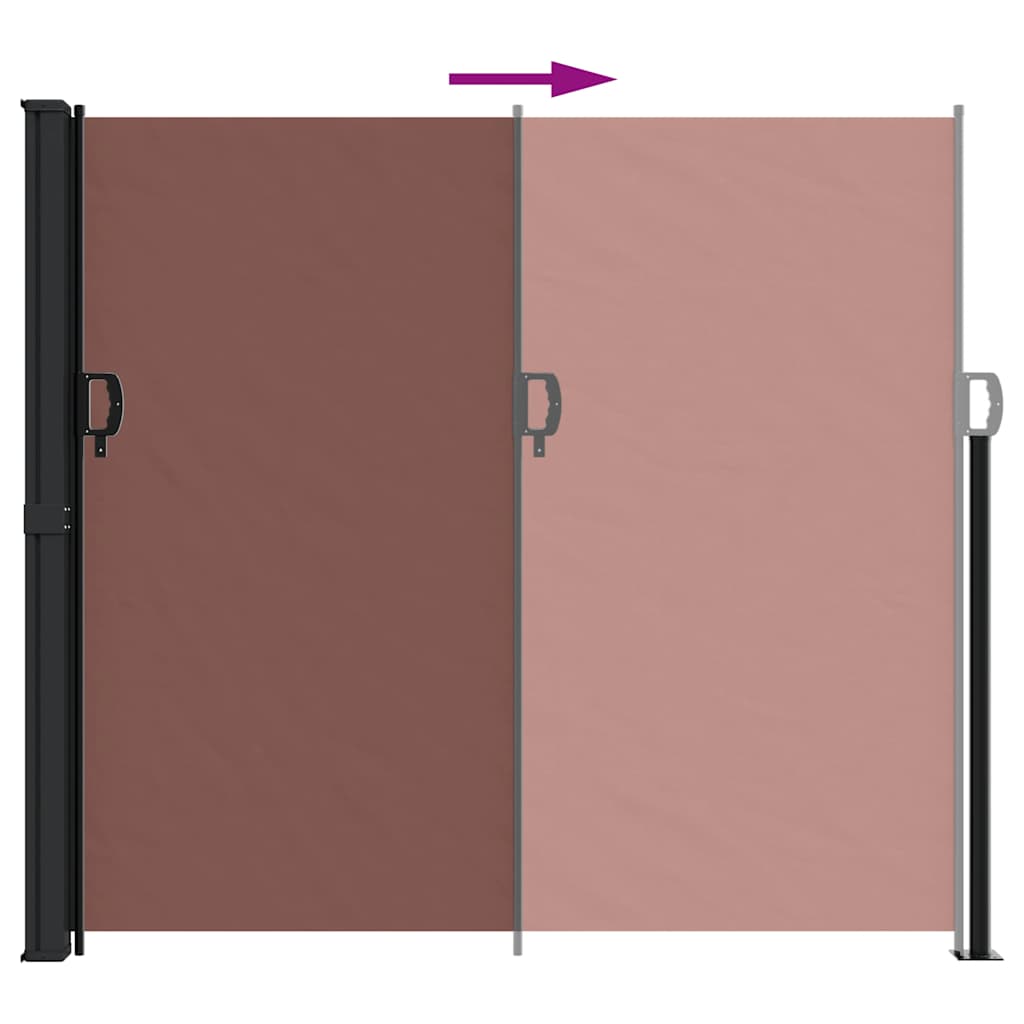 Uvlačiva bočna tenda smeđa 180 x 600 cm