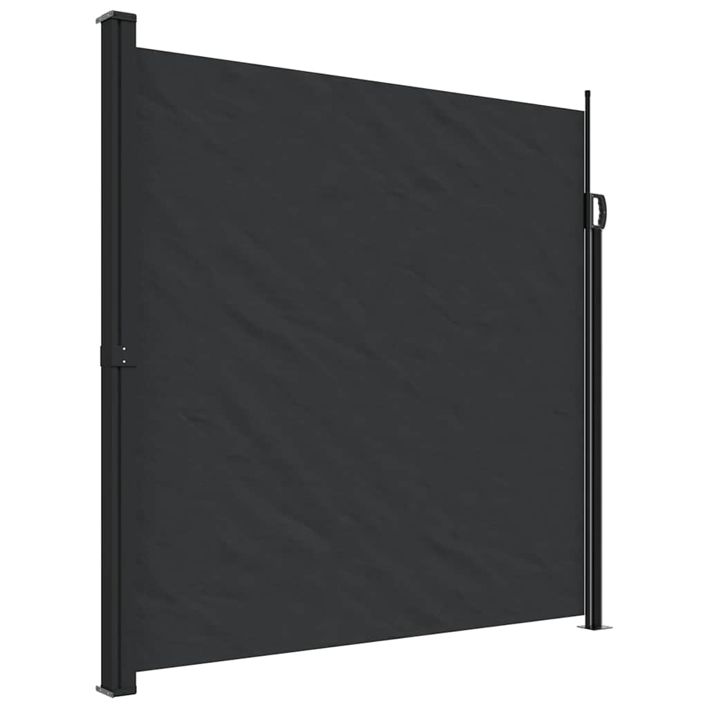 Bočna tenda na uvlačenje crna 200 x 600 cm
