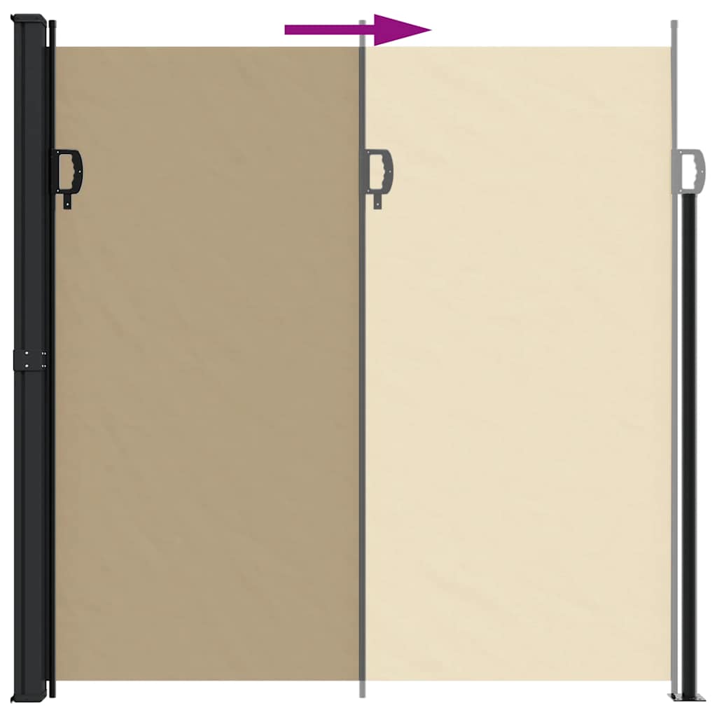 Bočna tenda na uvlačenje bež 200x600 cm