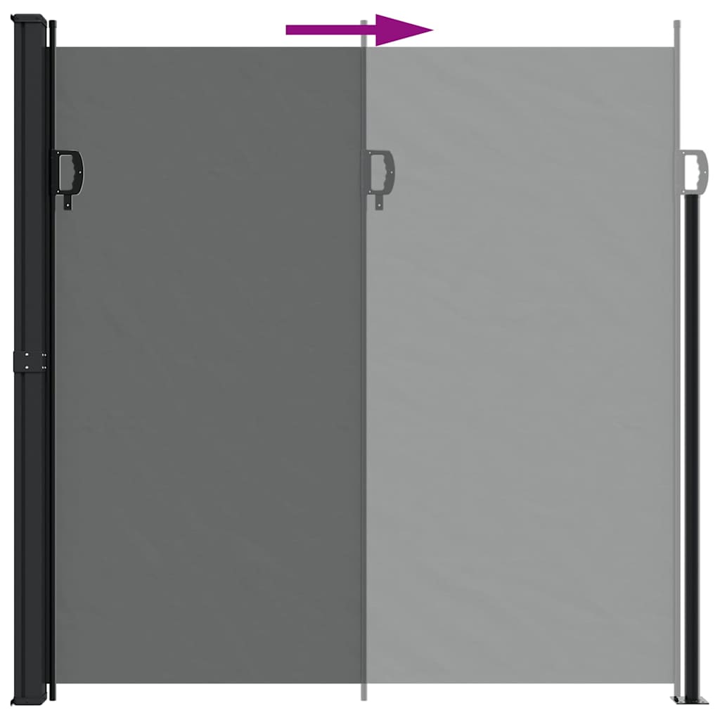Bočna tenda na uvlačenje crna 220 x 600 cm