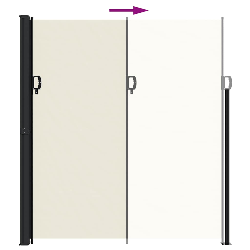 Bočna tenda na uvlačenje krem 220 x 600 cm