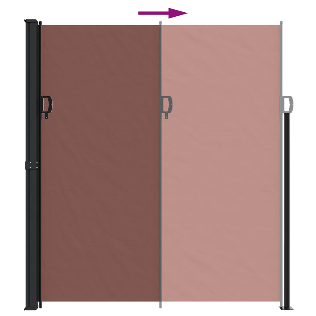 Bočna tenda na uvlačenje smeđa 220 x 600 cm