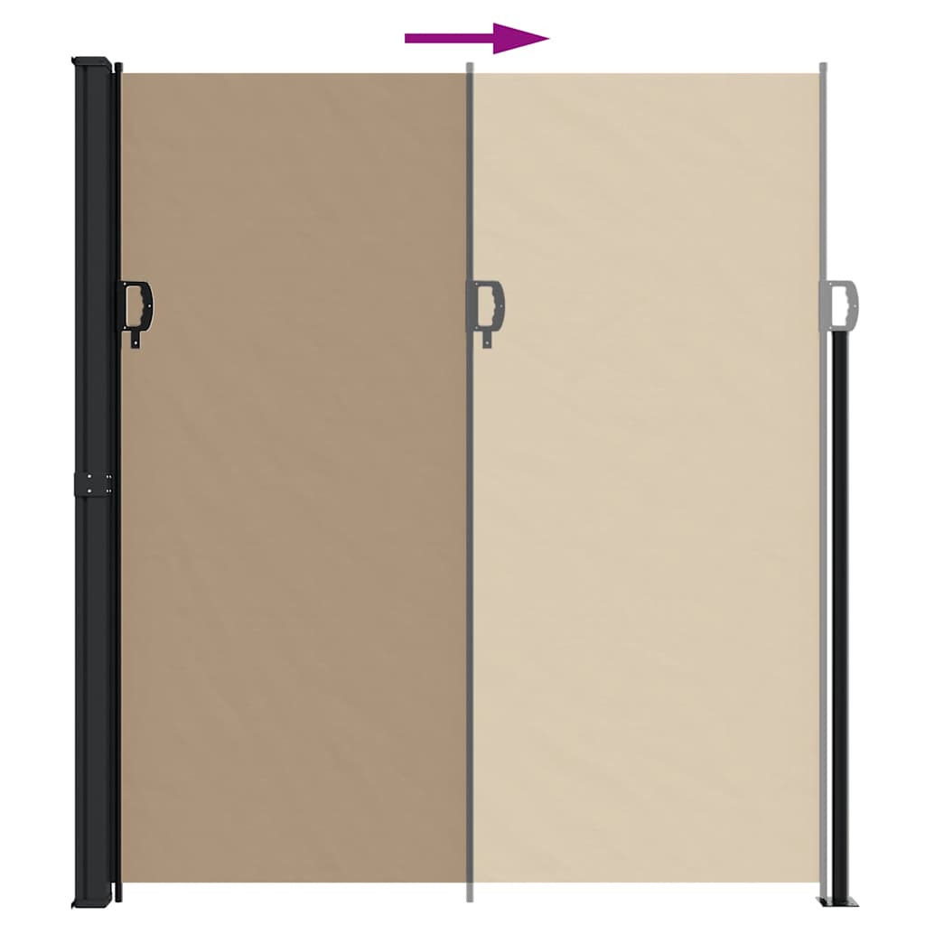 Bočna tenda na uvlačenje smeđesiva 220 x 600 cm