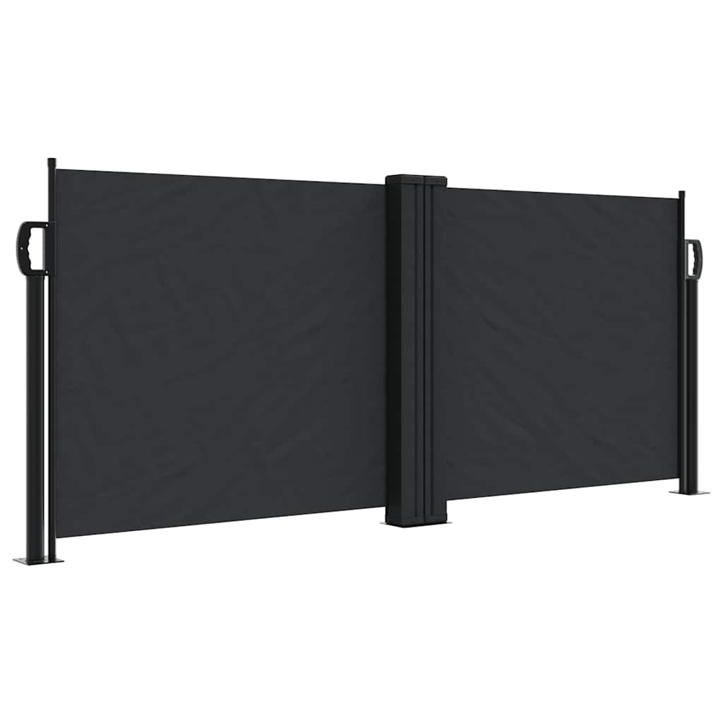 Uvlačiva bočna tenda 100 x 600 cm crna