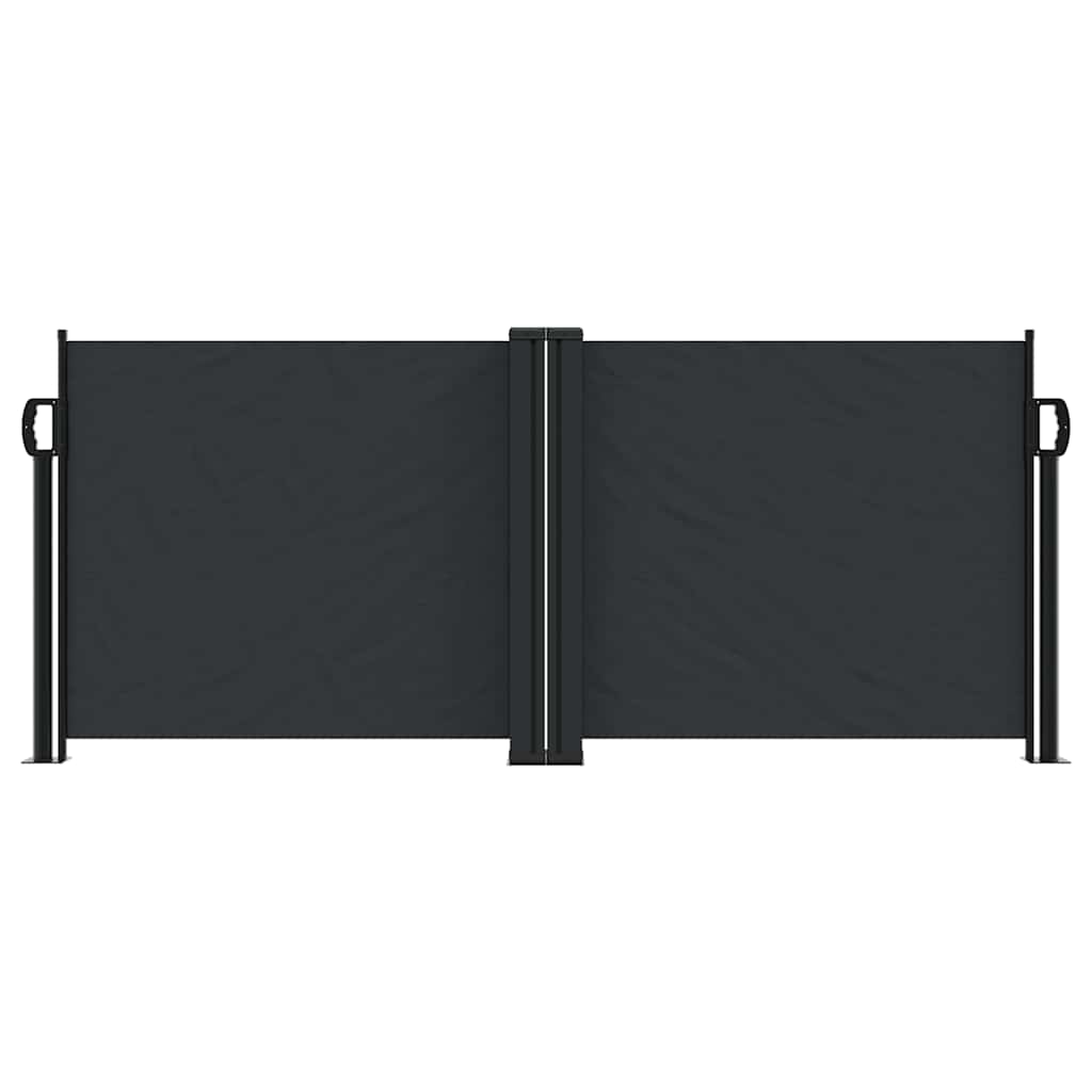 Uvlačiva bočna tenda 100 x 600 cm crna