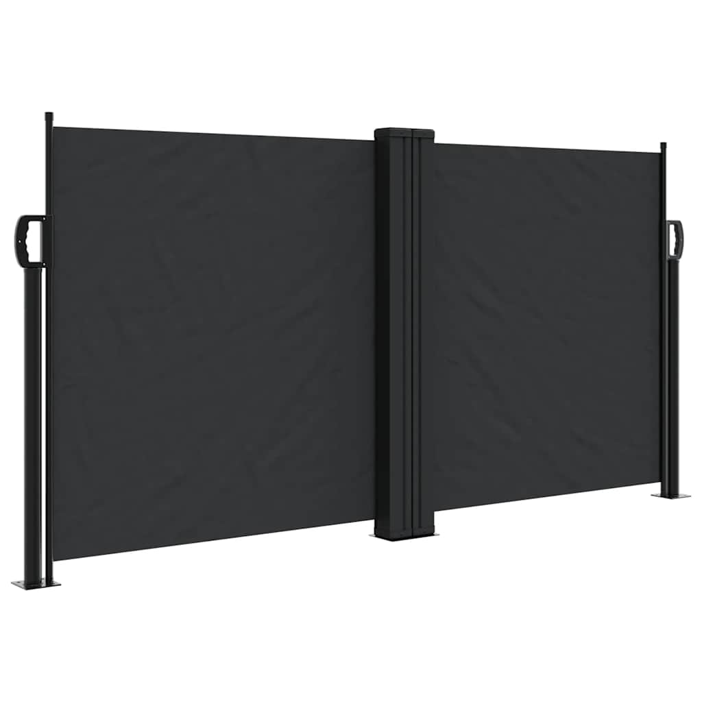 Uvlačiva bočna tenda 120 x 600 cm crna