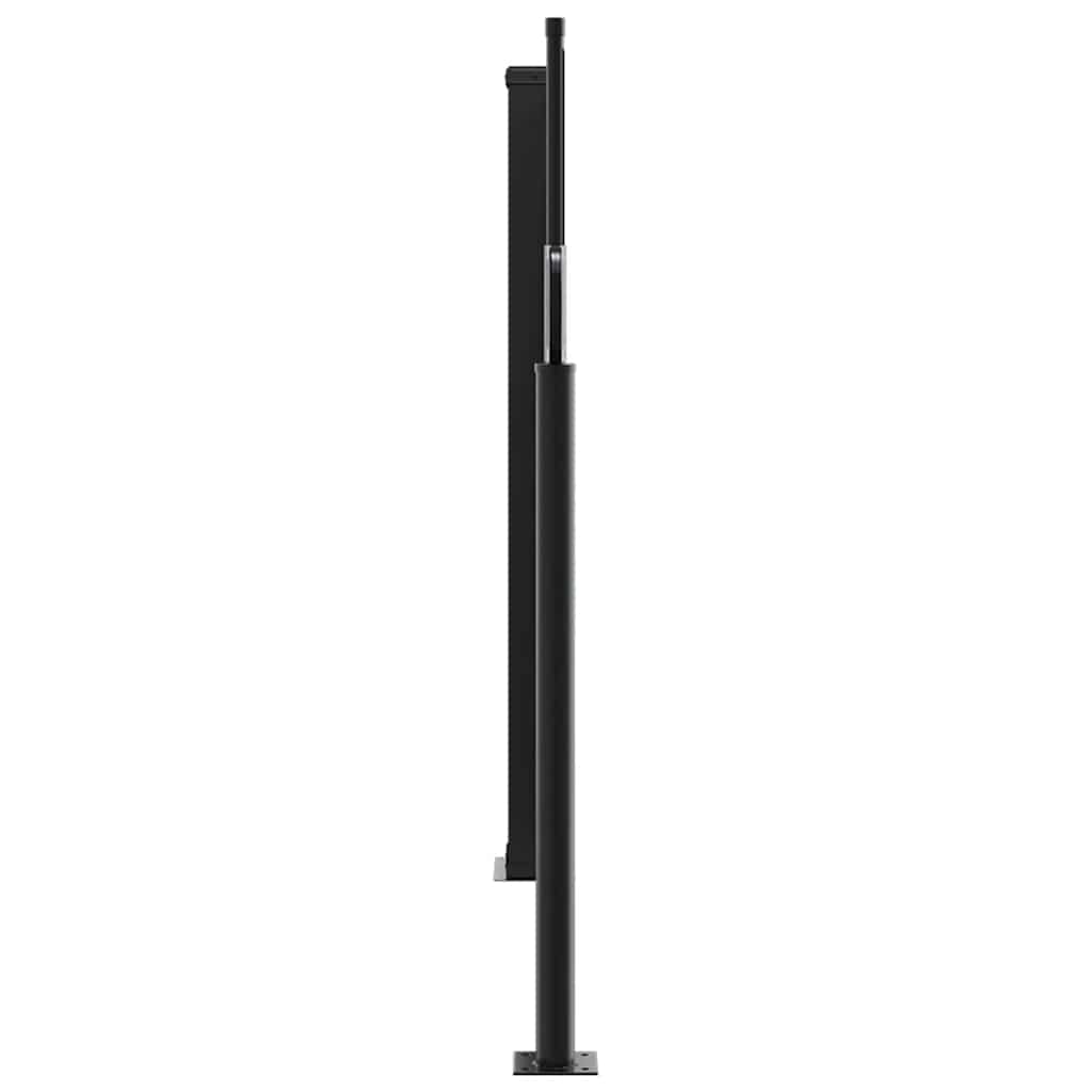 Uvlačiva bočna tenda 120 x 600 cm crna