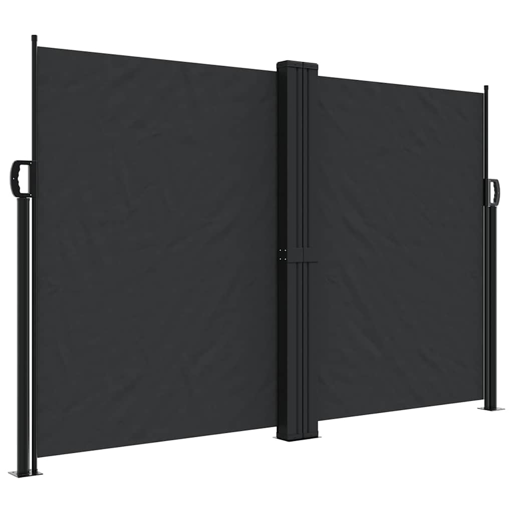 Uvlačiva bočna tenda 160 x 600 cm crna