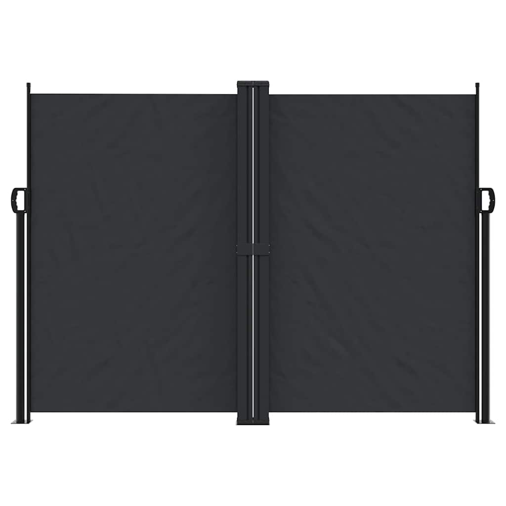 Uvlačiva bočna tenda crna 180 x 600 cm