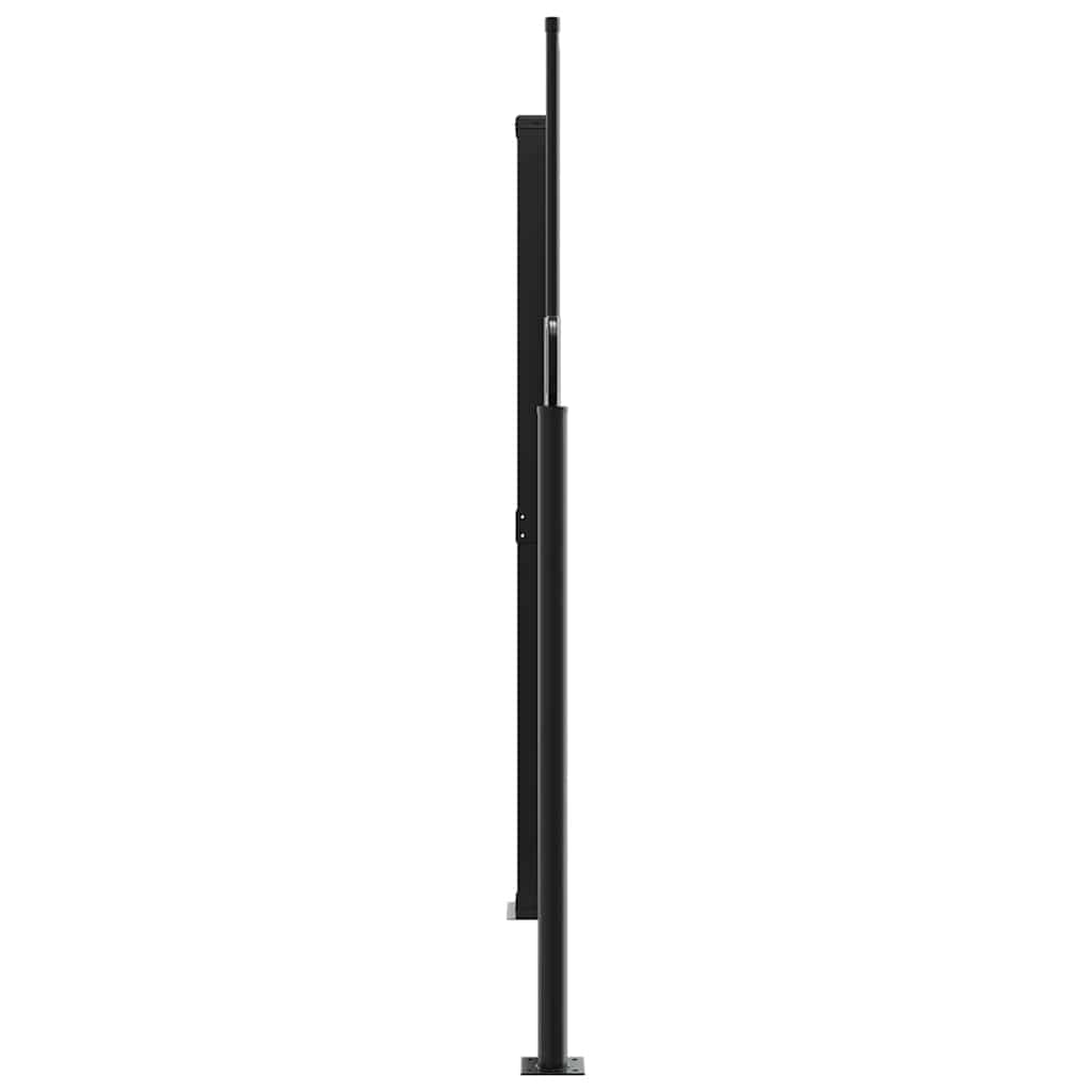Uvlačiva bočna tenda crna 180 x 600 cm
