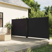 Uvlačiva bočna tenda crna 180 x 600 cm