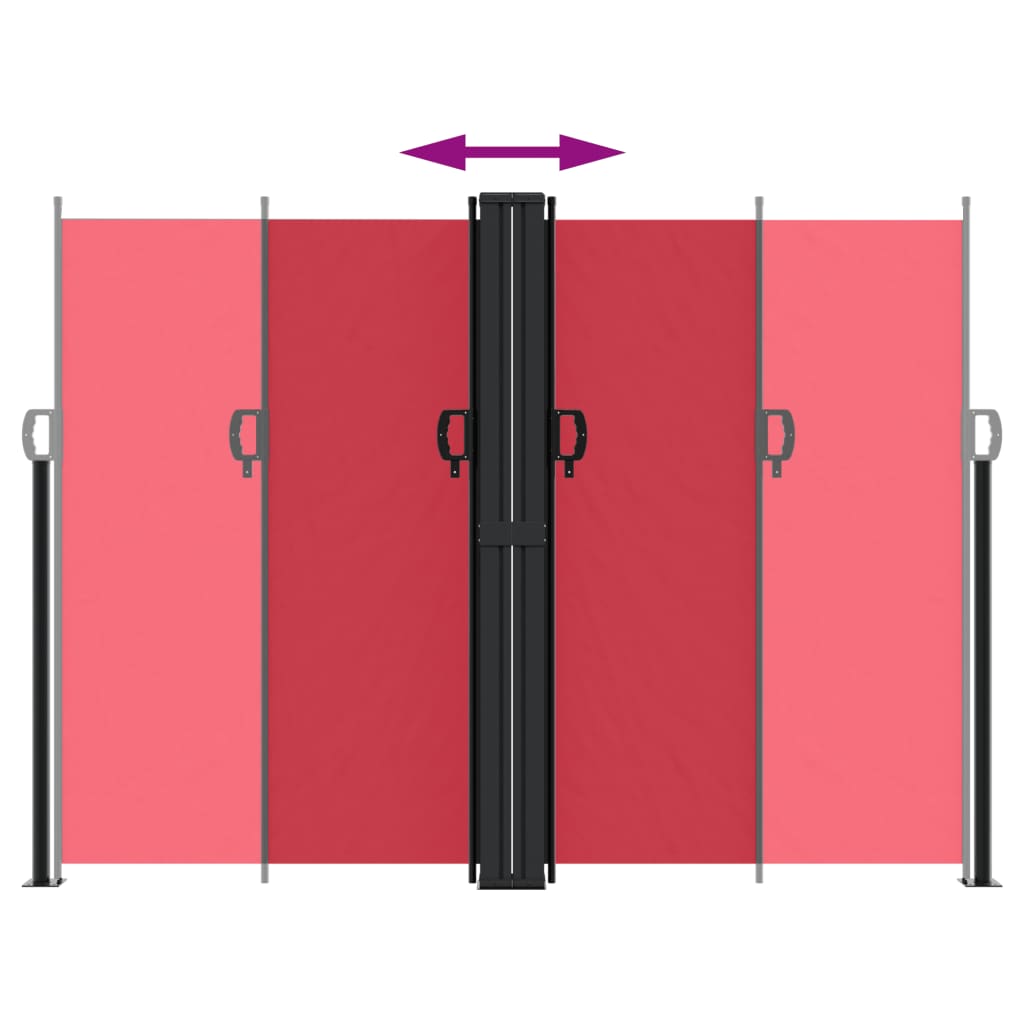 Bočna tenda na uvlačenje crvena 180x600 cm