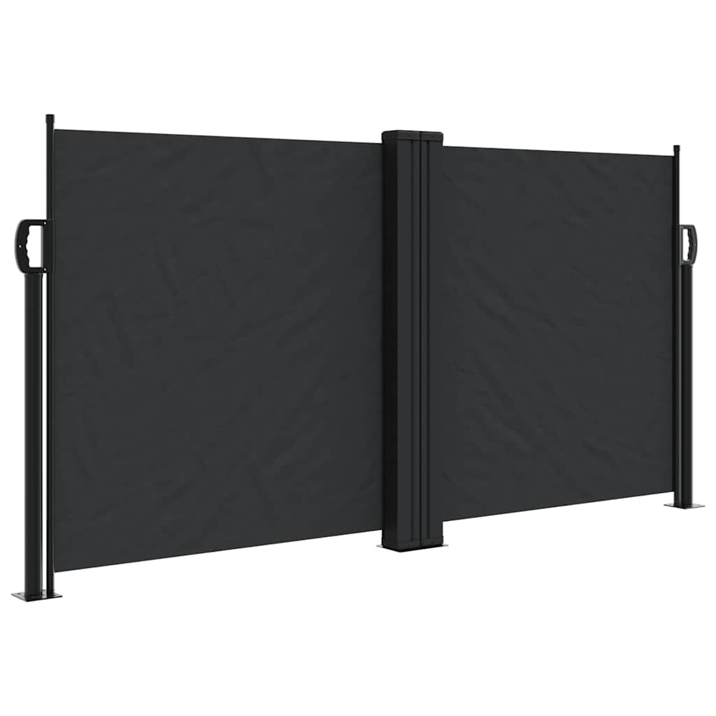 Uvlačiva bočna tenda 120 x 1000 cm crna