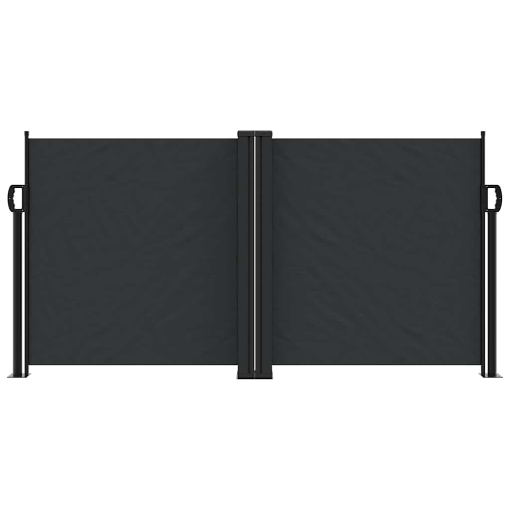 Uvlačiva bočna tenda 120 x 1000 cm crna