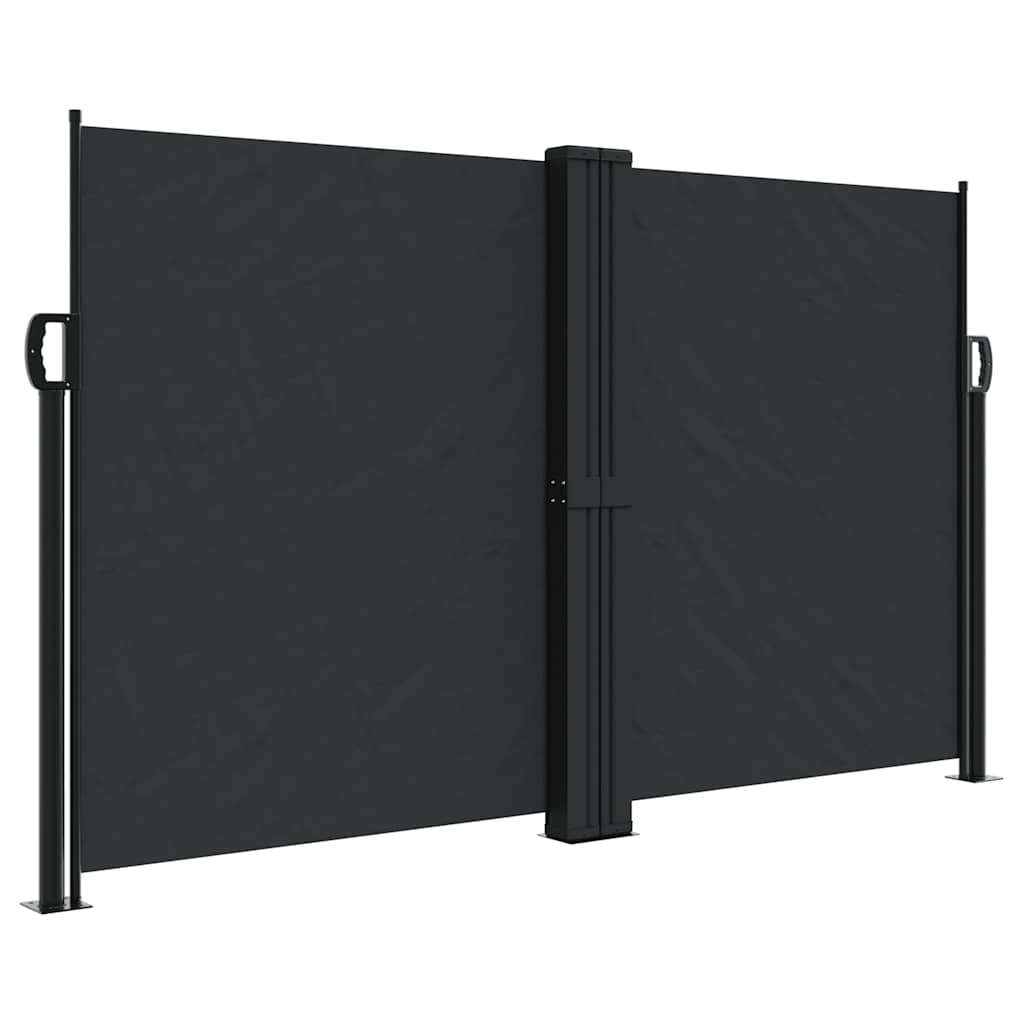 Uvlačiva bočna tenda 140 x 1000 cm crna