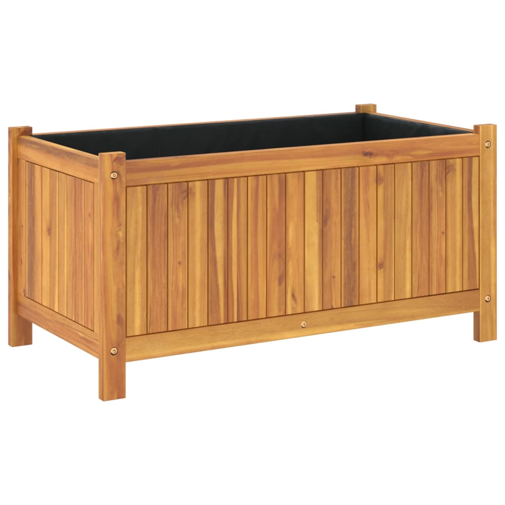 Vrtna sadilica s oblogom 80x42x40 cm od masivnog drva bagrema