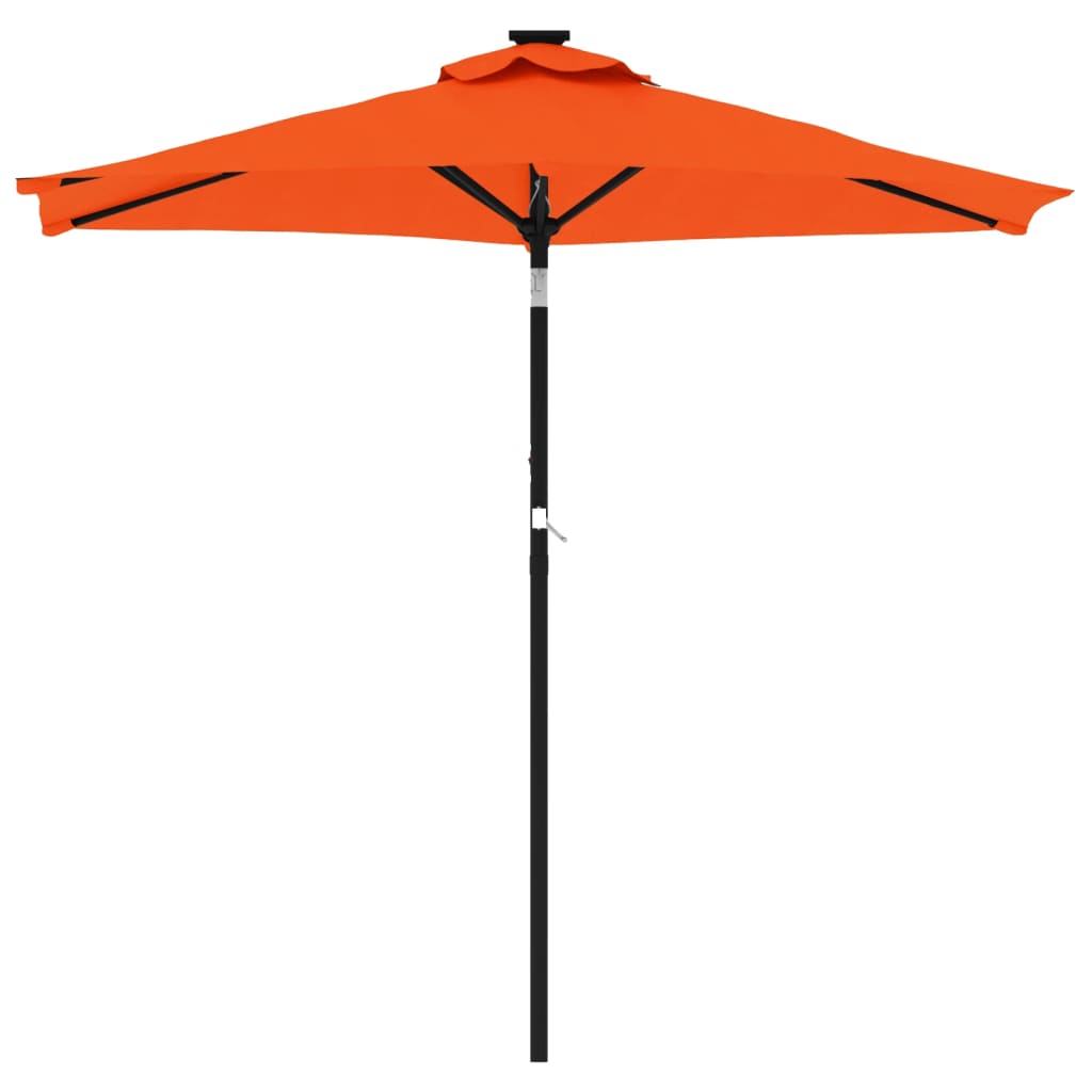 Vrtni suncobran s čeličnom šipkom terakota 225 x 225 x 212 cm