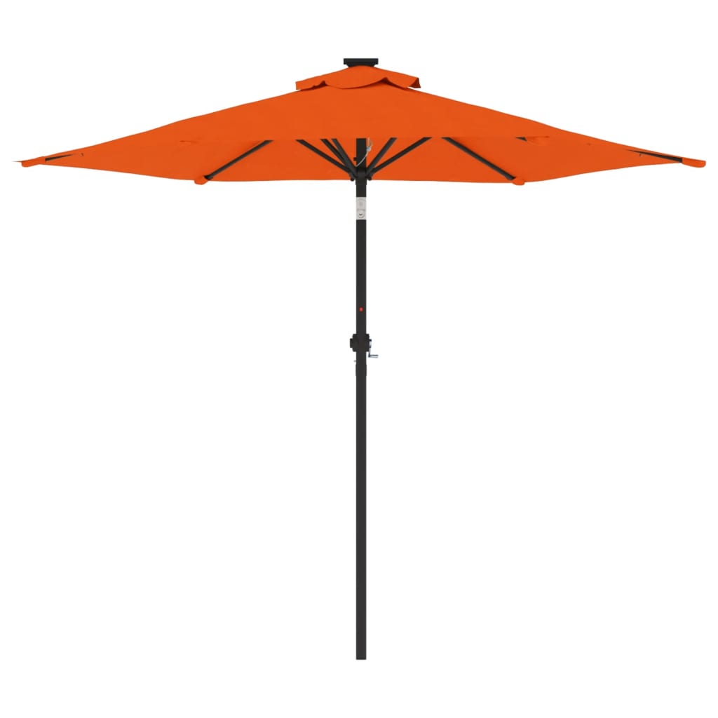 Vrtni suncobran s čeličnom šipkom terakota 225 x 225 x 212 cm