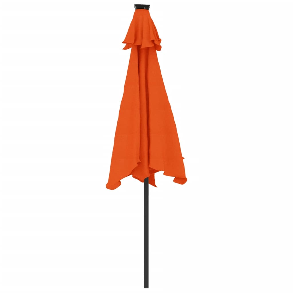 Vrtni suncobran s čeličnom šipkom terakota 225 x 225 x 212 cm
