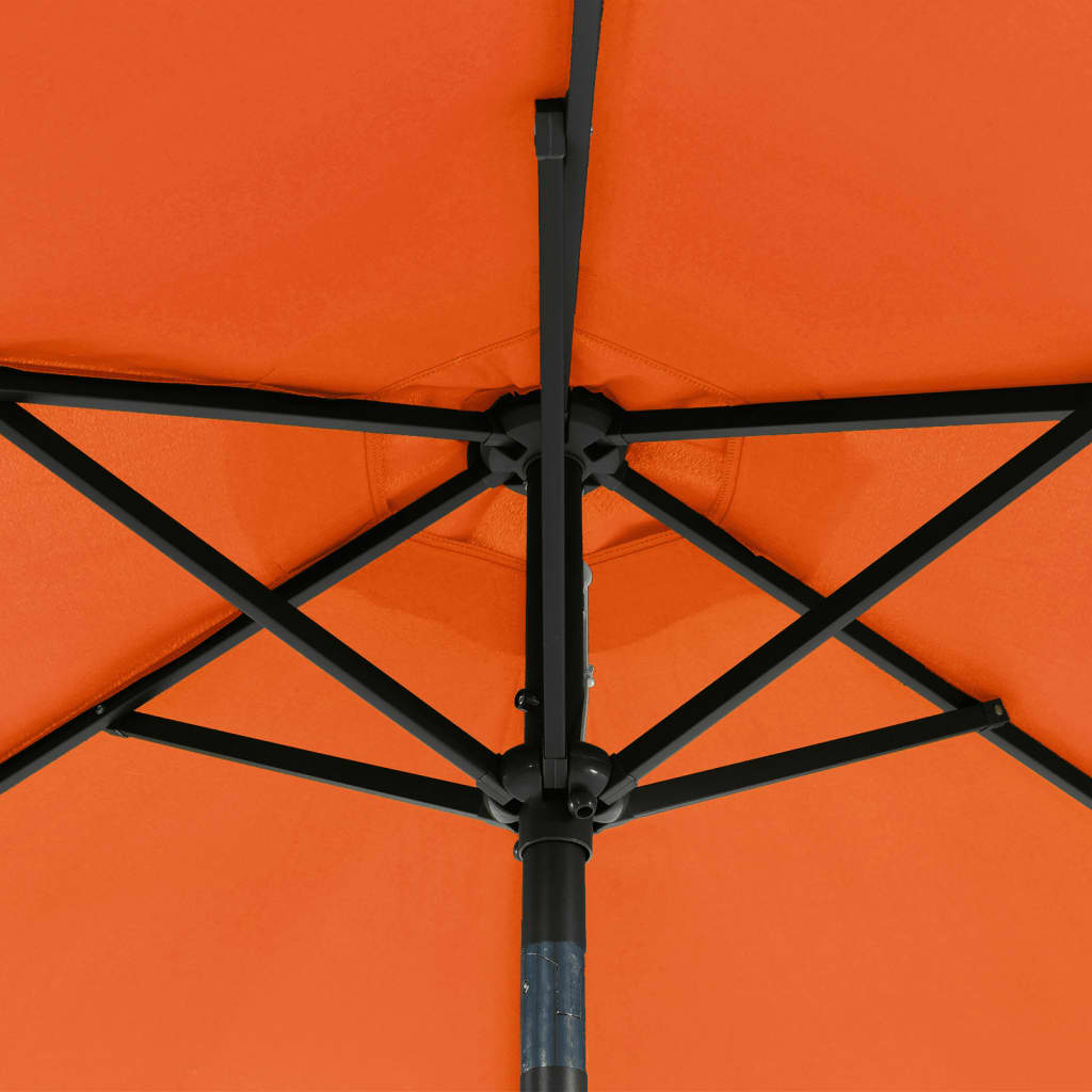 Vrtni suncobran s čeličnom šipkom terakota 225 x 225 x 212 cm
