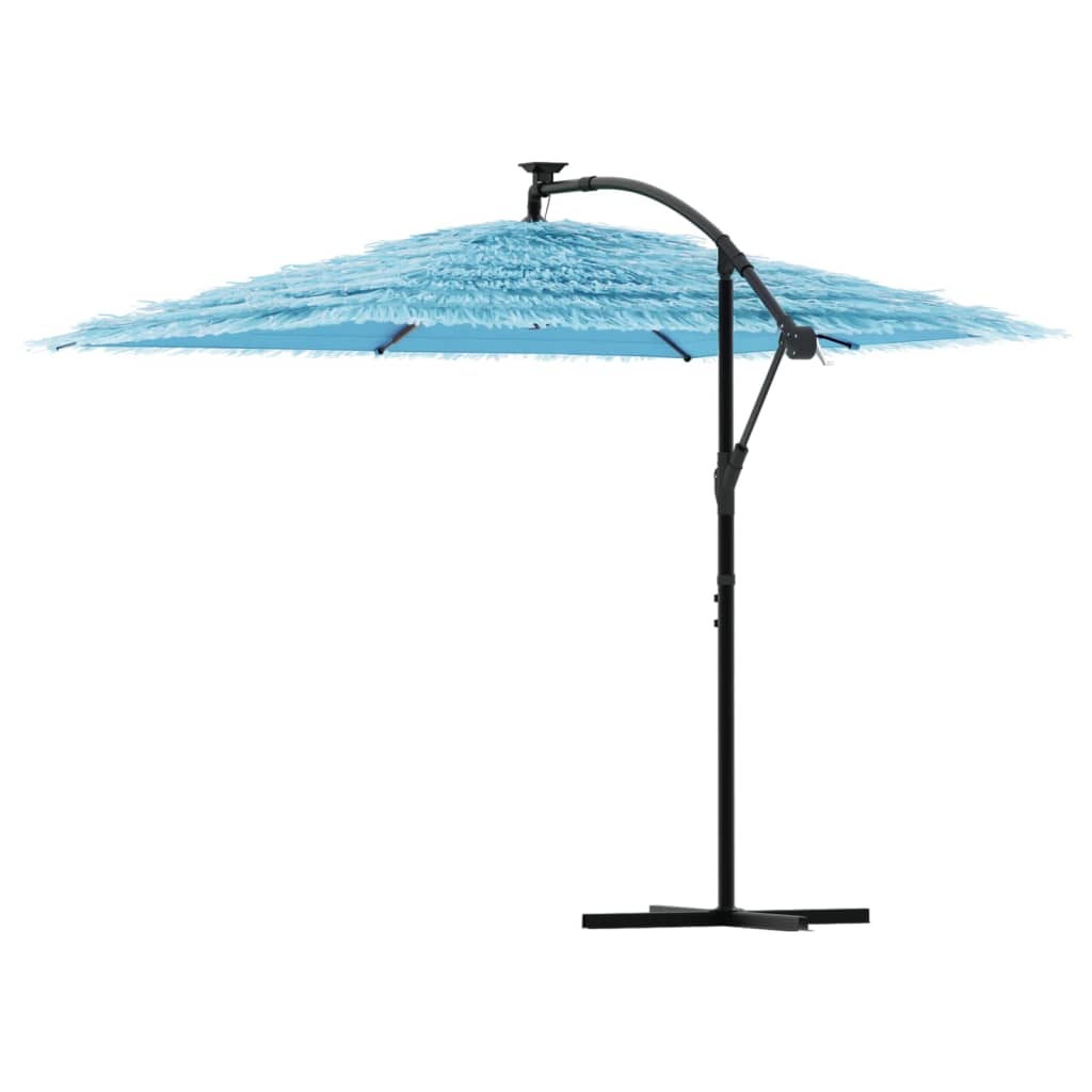 Vrtni suncobran s čeličnom šipkom plavi 269x269x235 cm