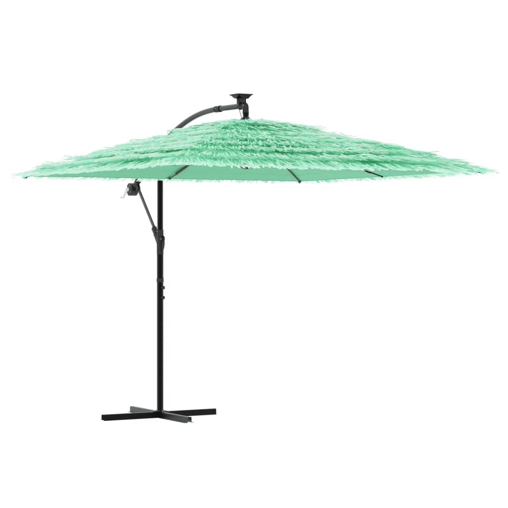 Vrtni suncobran s drvenim stupom zeleni 269x269x235 cm