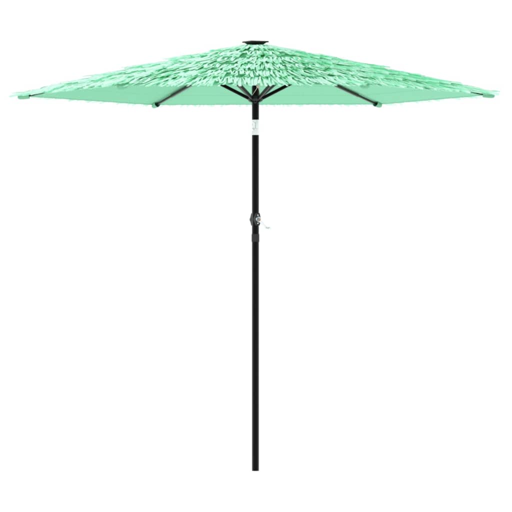 Vrtni suncobran s čeličnom šipkom zeleni 223x223x213 cm