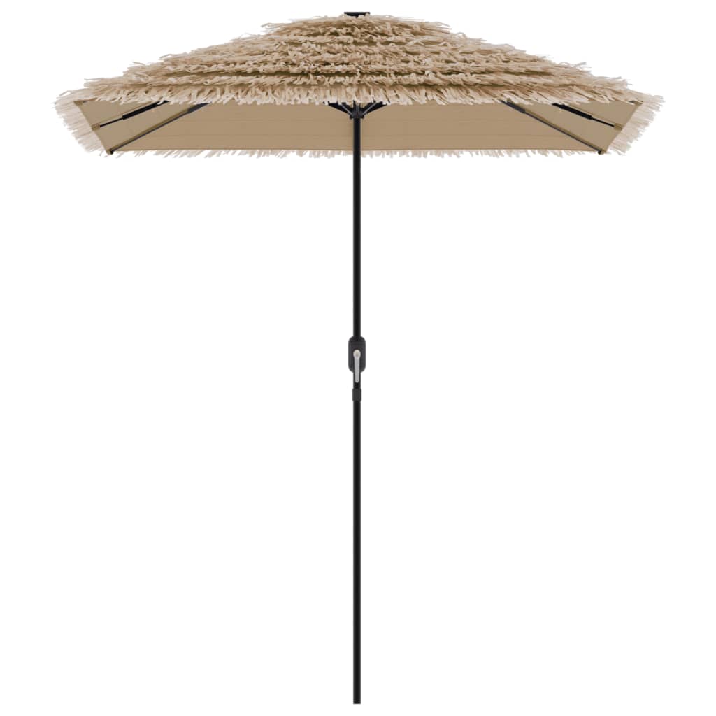 Vrtni suncobran LED s čeličnom šipkom smeđi 300x200x250 cm