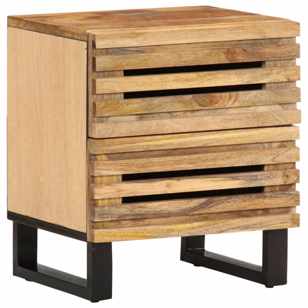 Noćni ormarići 2 kom 40x34x46 cm od masivnog grubog drva manga