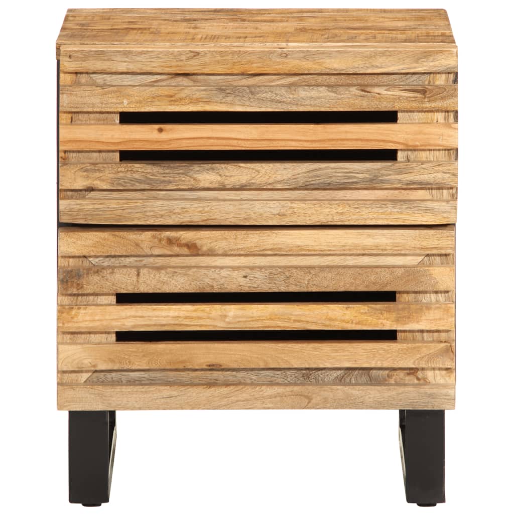 Noćni ormarići 2 kom 40x34x46 cm od masivnog grubog drva manga