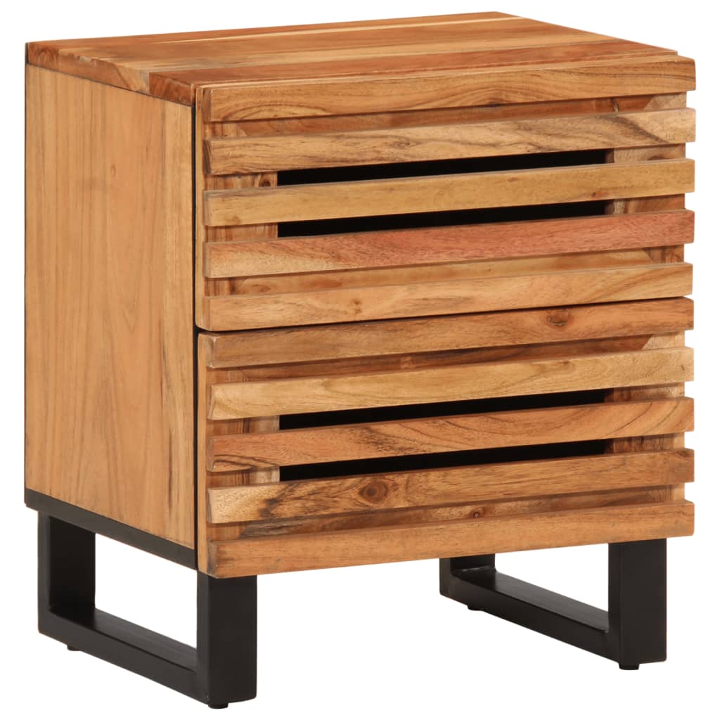 Noćni ormarići 2 kom 40 x 34 x 46 cm masivno bagremovo drvo