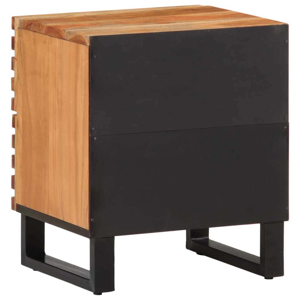 Noćni ormarići 2 kom 40 x 34 x 46 cm masivno bagremovo drvo