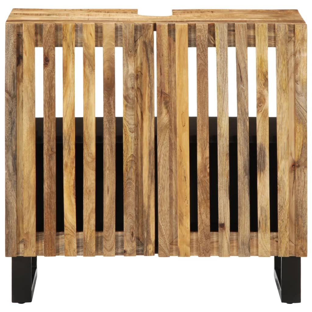 Kupaonski ormarić za umivaonik 62x34x58 cm masivno drvo manga