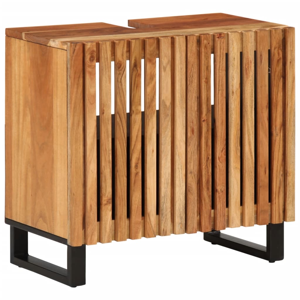 Kupaonski ormarić za umivaonik 62x34x58 cm masivno drvo bagrema