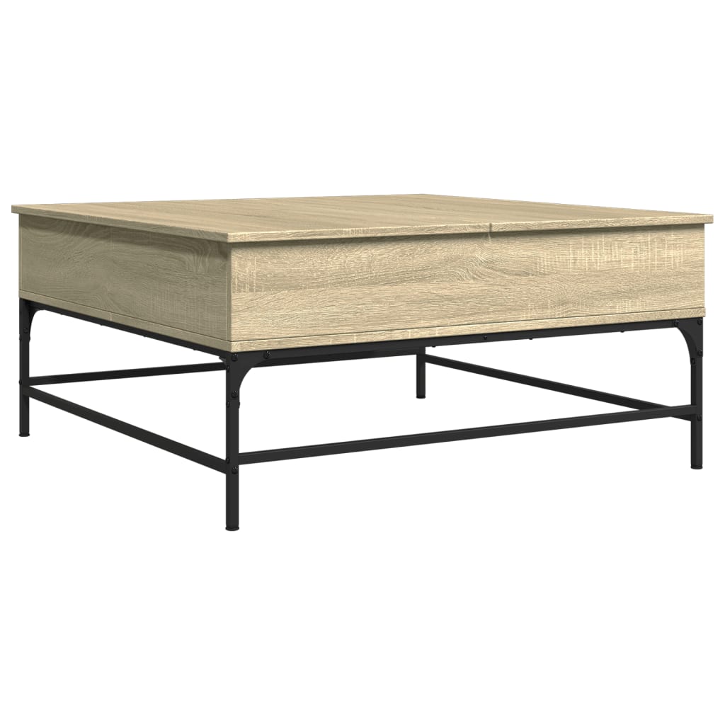 Stolić za kavu boja hrasta sonome 95x95x45 cm od drva i metala