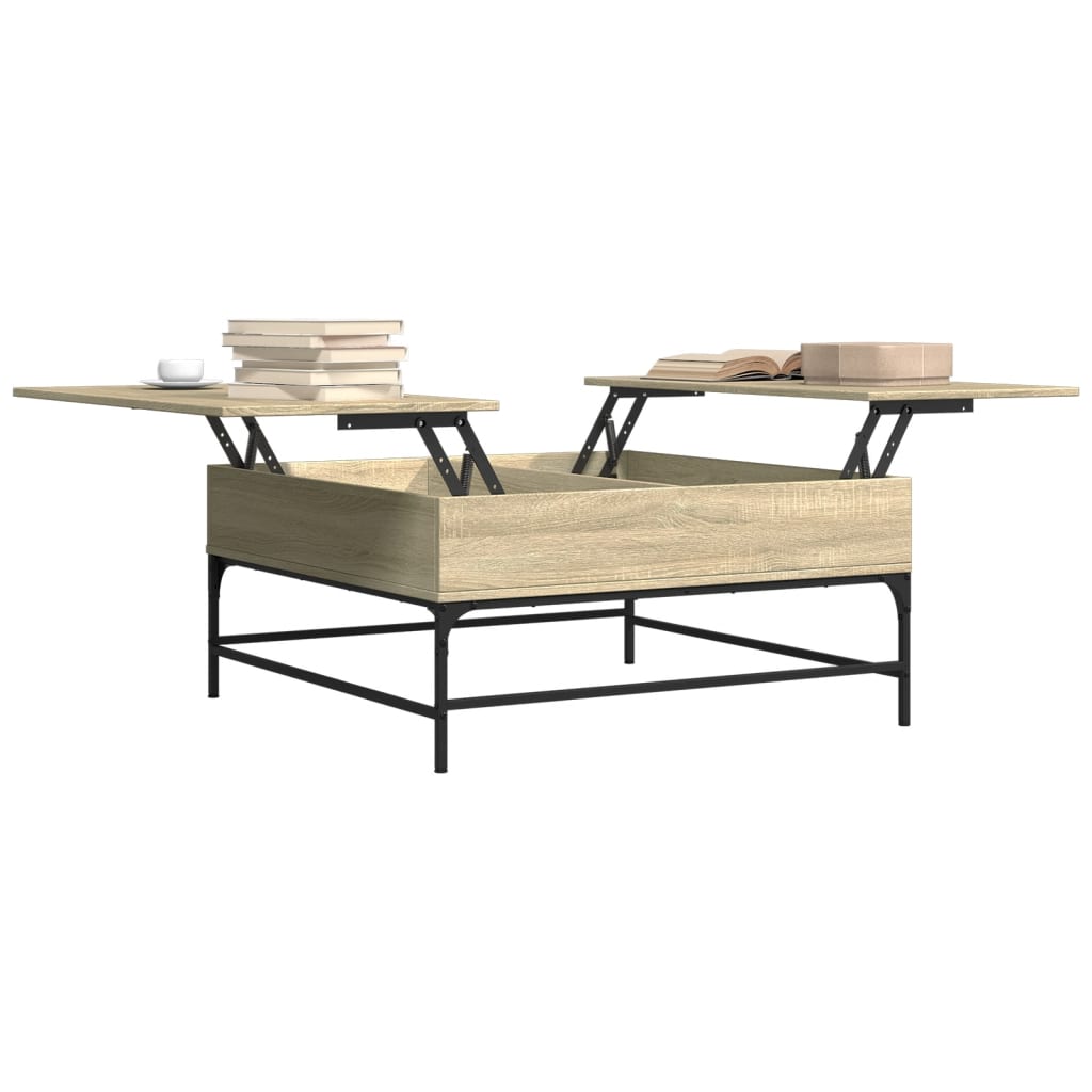Stolić za kavu boja hrasta sonome 95x95x45 cm od drva i metala