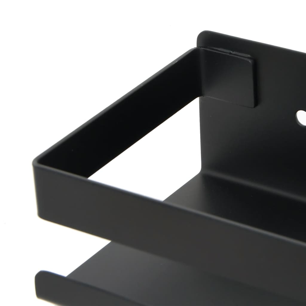 Polica za tuš mat crna 30x10x6 cm brušeni nehrđajući čelik 304