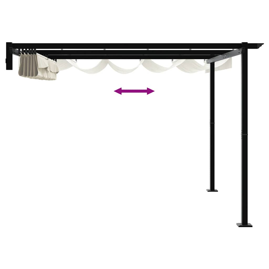 Gazebo Krema 300 x 300 x 200 cm Poliester
