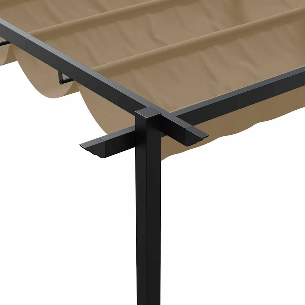 Gazebo Sivo-smeđa 300 x 300 x 200 cm Poliester