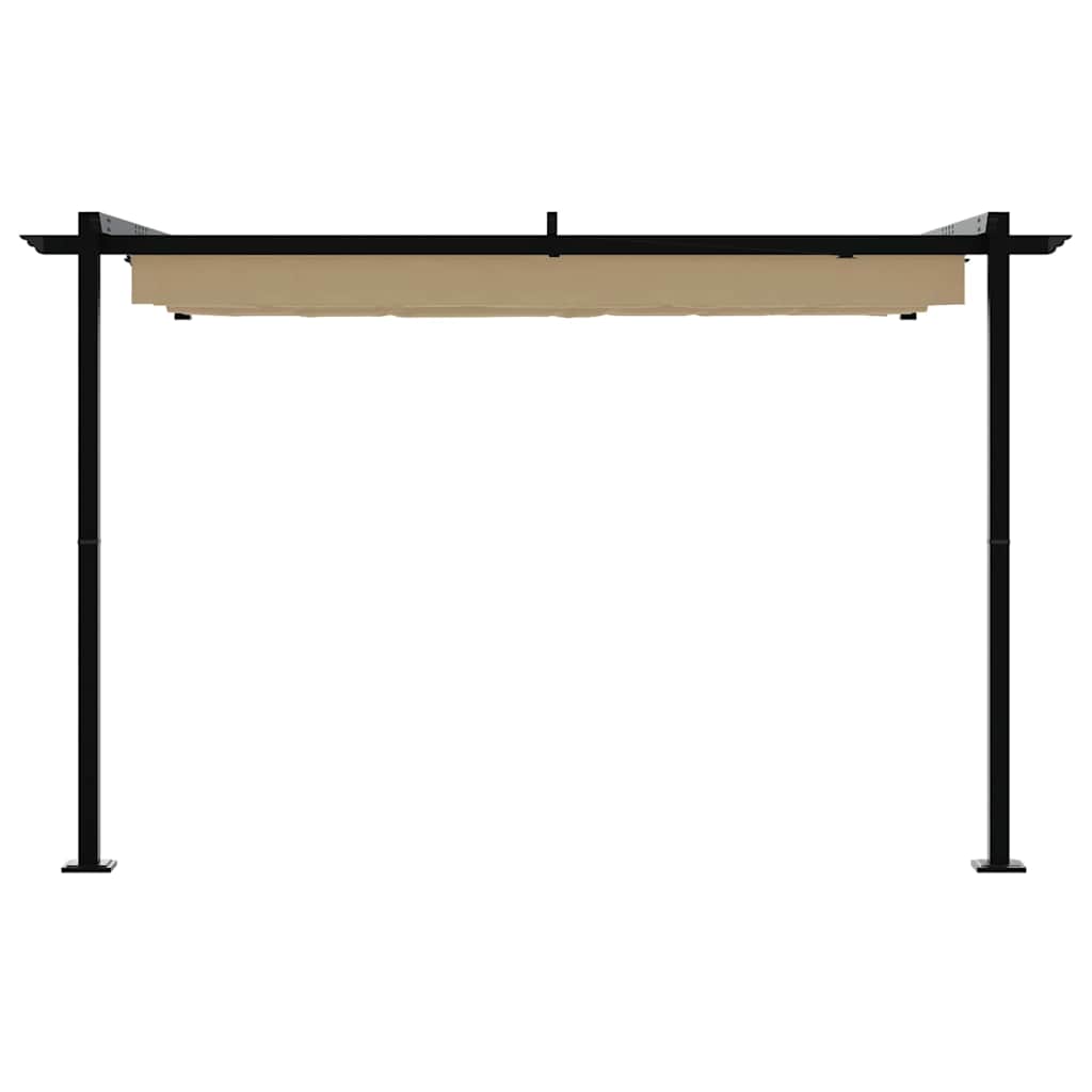 Gazebo Sivo-smeđa 300 x 300 x 200 cm Poliester