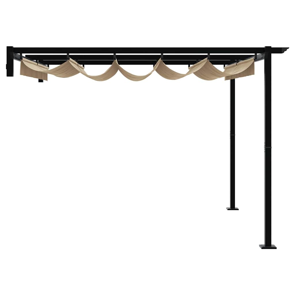 Gazebo Sivo-smeđa 300 x 300 x 200 cm Poliester