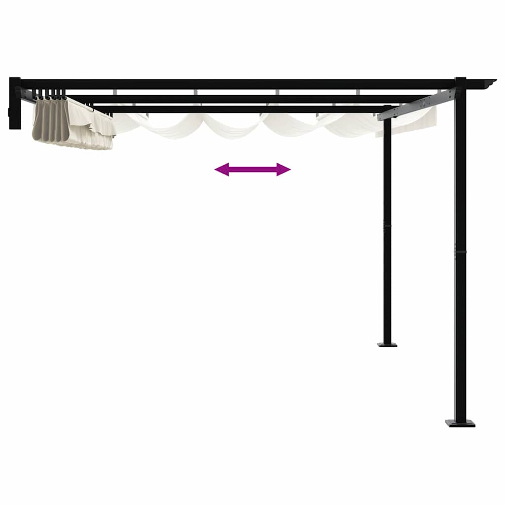 Gazebo Krema 400 x 300 x 200 cm Poliester